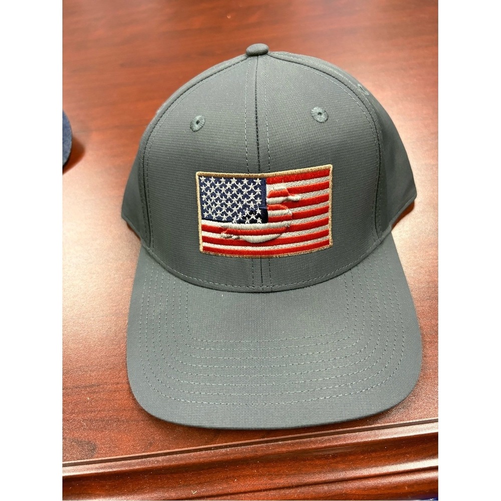 Outdoor Cap Mens Gray‎ Baseball Hat American Flag Duck Patch OC871PF Snapback